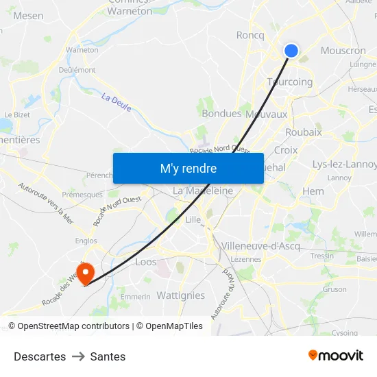 Descartes to Santes map