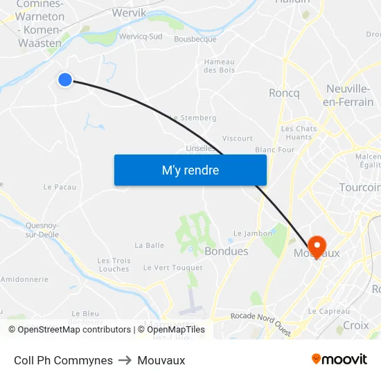 Coll Ph Commynes to Mouvaux map
