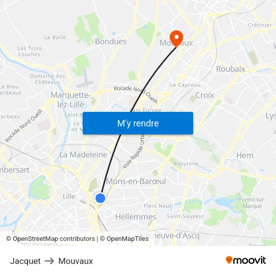 Jacquet to Mouvaux map