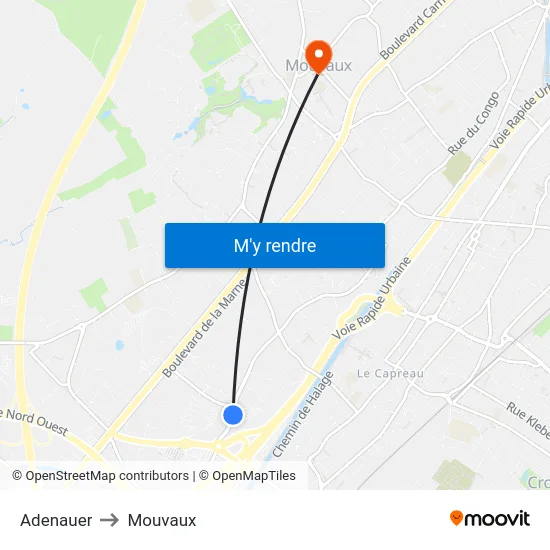 Adenauer to Mouvaux map