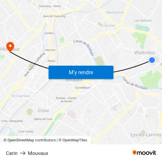 Carin to Mouvaux map