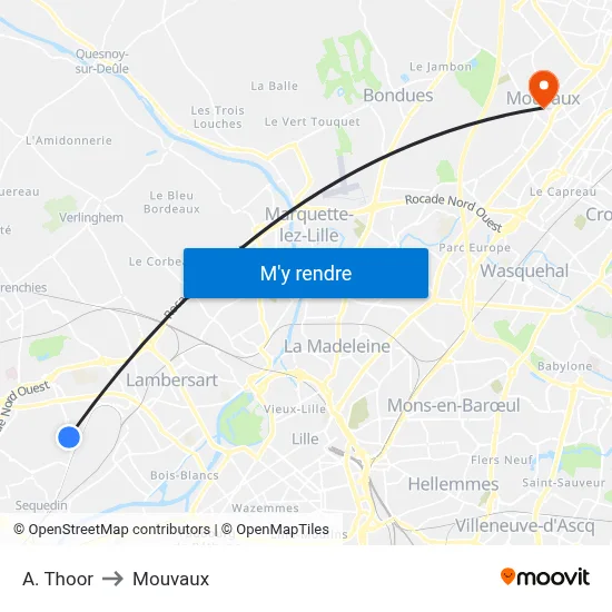 A. Thoor to Mouvaux map