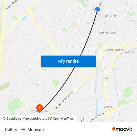 Colbert to Mouvaux map