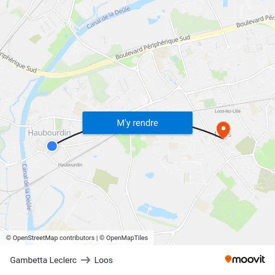 Gambetta Leclerc to Loos map