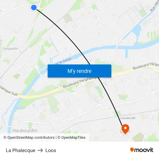 La Phalecque to Loos map