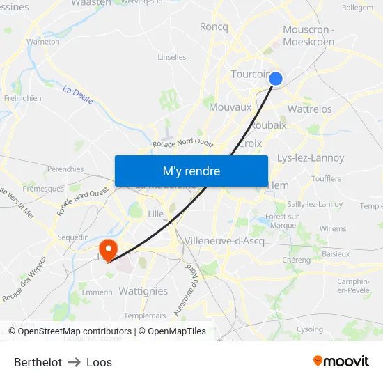 Berthelot to Loos map