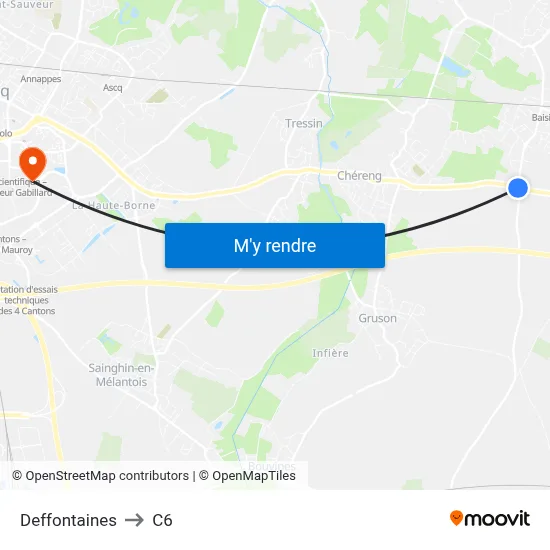 Deffontaines to C6 map