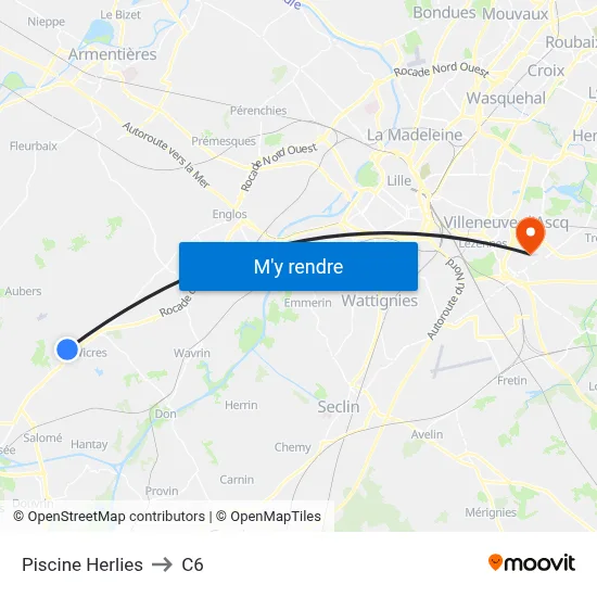Piscine Herlies to C6 map