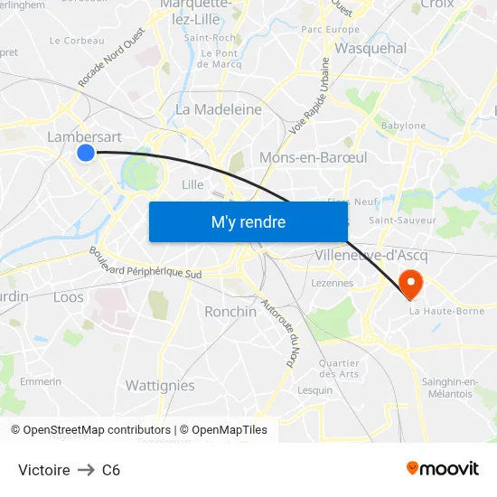 Victoire to C6 map