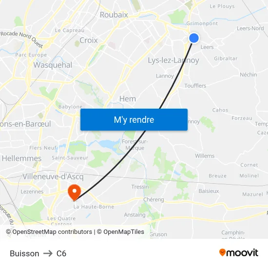 Buisson to C6 map
