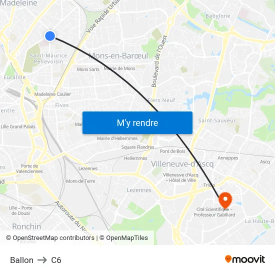 Ballon to C6 map