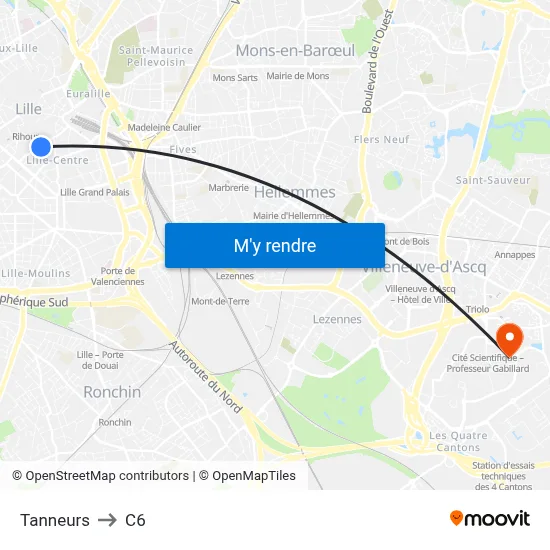Tanneurs to C6 map