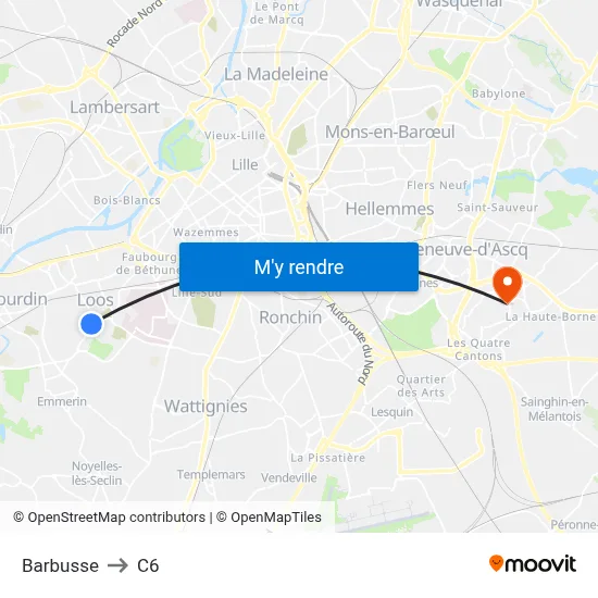 Barbusse to C6 map