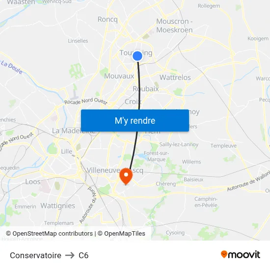 Conservatoire to C6 map