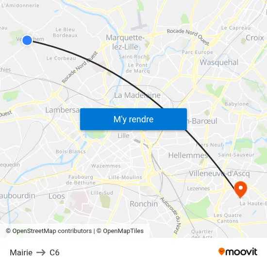 Mairie to C6 map