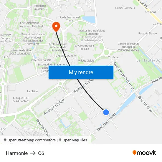 Harmonie to C6 map