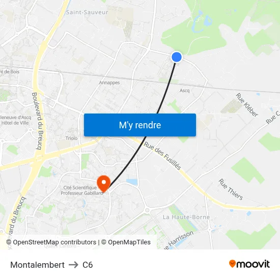Montalembert to C6 map