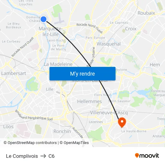 Le Complivois to C6 map