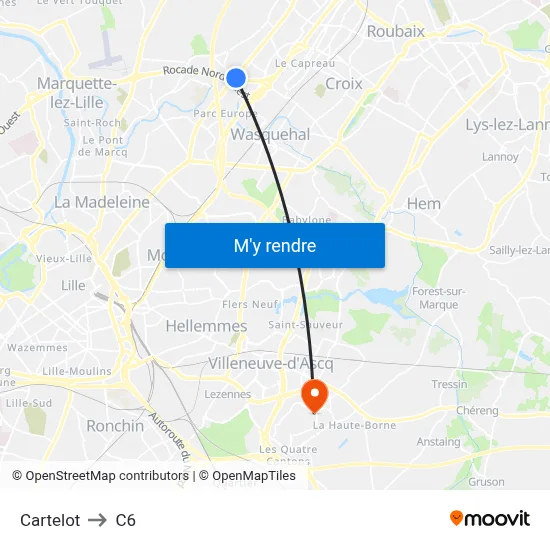 Cartelot to C6 map