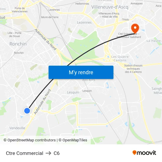 Ctre Commercial to C6 map