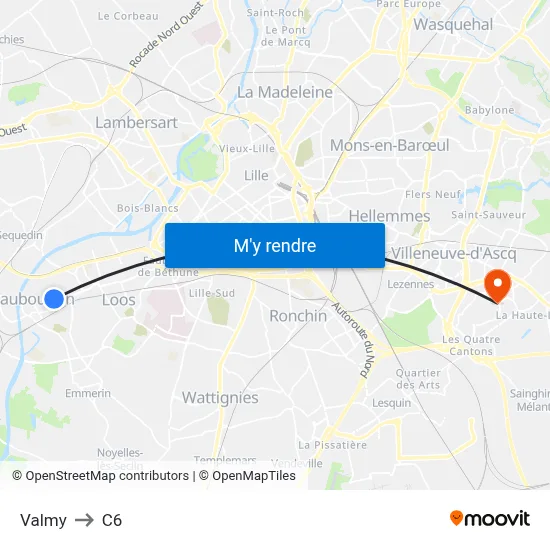 Valmy to C6 map
