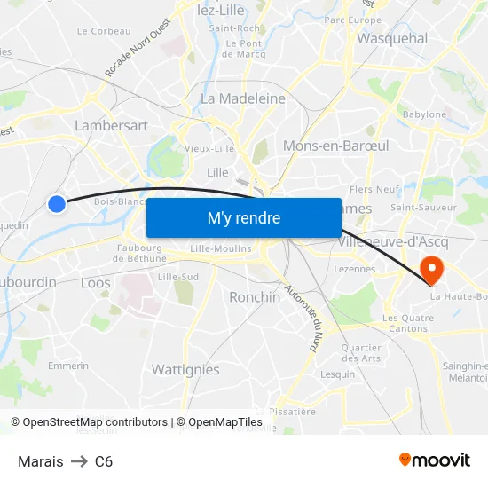 Marais to C6 map