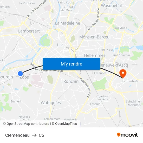 Clemenceau to C6 map