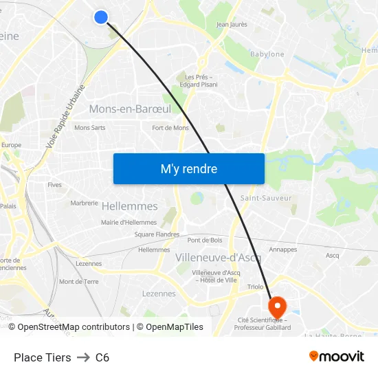 Place Tiers to C6 map