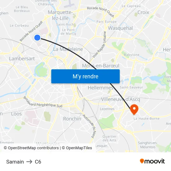Samain to C6 map