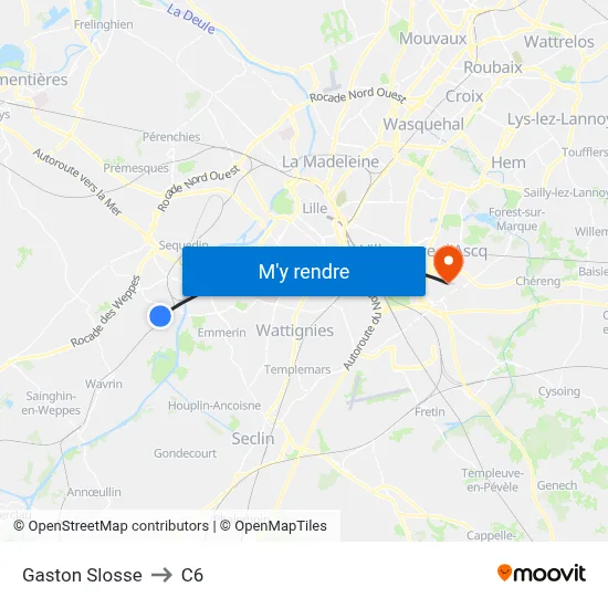 Gaston Slosse to C6 map