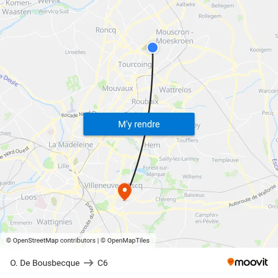 O. De Bousbecque to C6 map