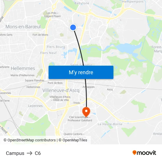 Campus to C6 map