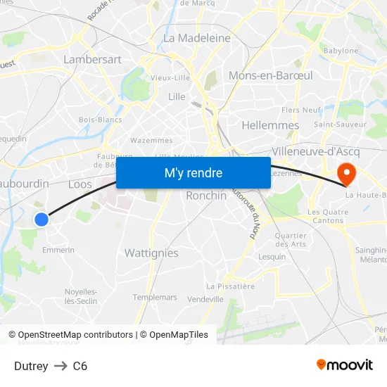 Dutrey to C6 map