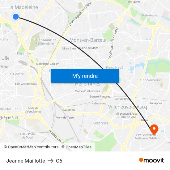 Jeanne Maillotte to C6 map