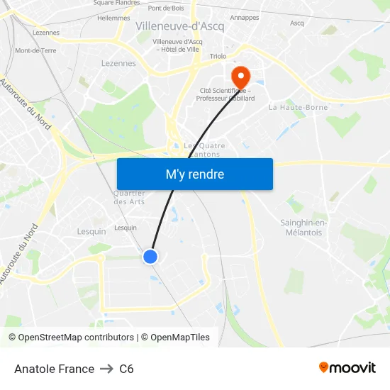 Anatole France to C6 map