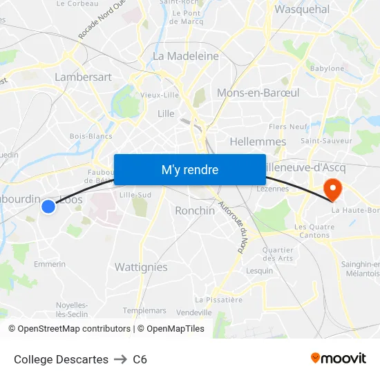 College Descartes to C6 map