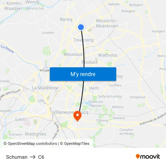 Schuman to C6 map