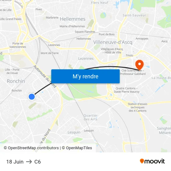 18 Juin to C6 map