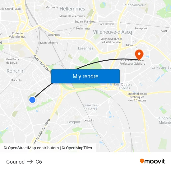 Gounod to C6 map