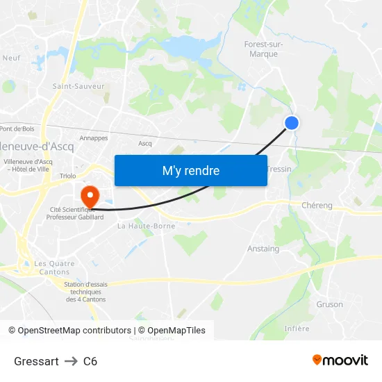 Gressart to C6 map