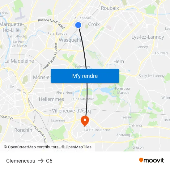 Clemenceau to C6 map