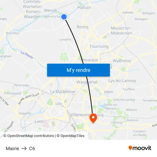 Mairie to C6 map