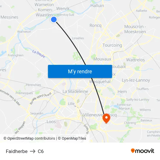Faidherbe to C6 map
