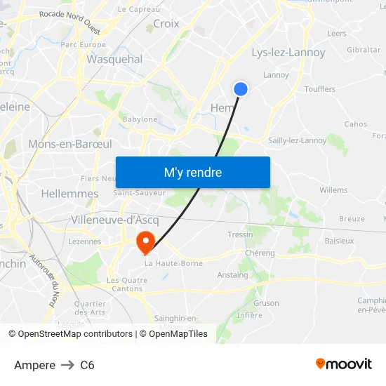 Ampere to C6 map