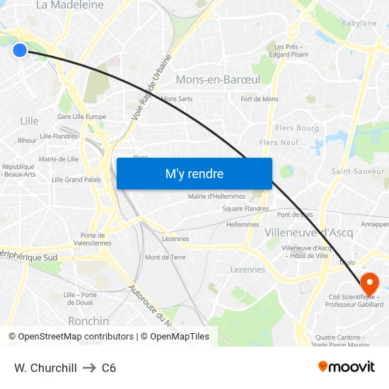 W. Churchill to C6 map