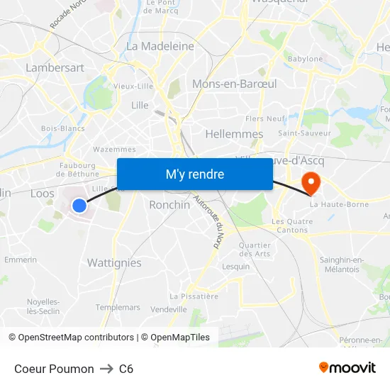 Coeur Poumon to C6 map
