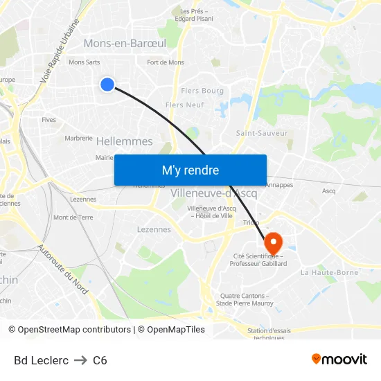 Bd Leclerc to C6 map