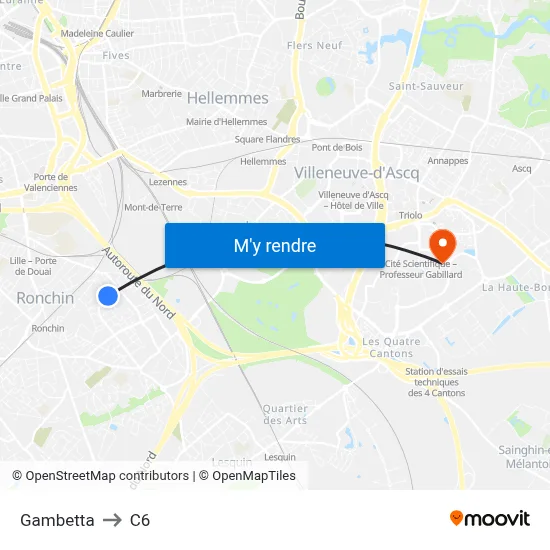 Gambetta to C6 map
