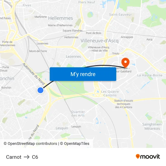 Carnot to C6 map