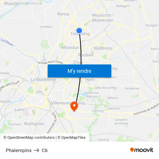 Phalempins to C6 map